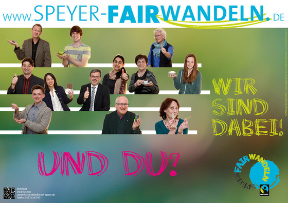 Plakat Kampagne Fairtrade Stadt Speyer, © Birgit Schröder-Stepp