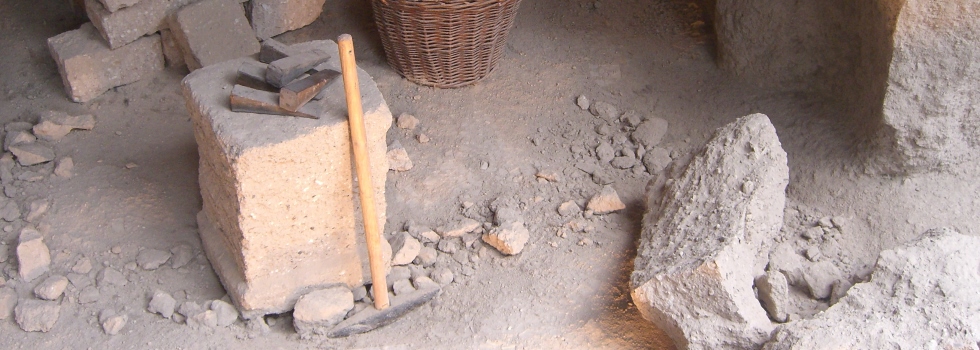 Arbeitsplatz im Römerbergwerk Meurin